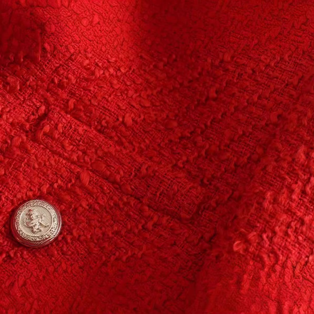 Double breasted tweed blazer