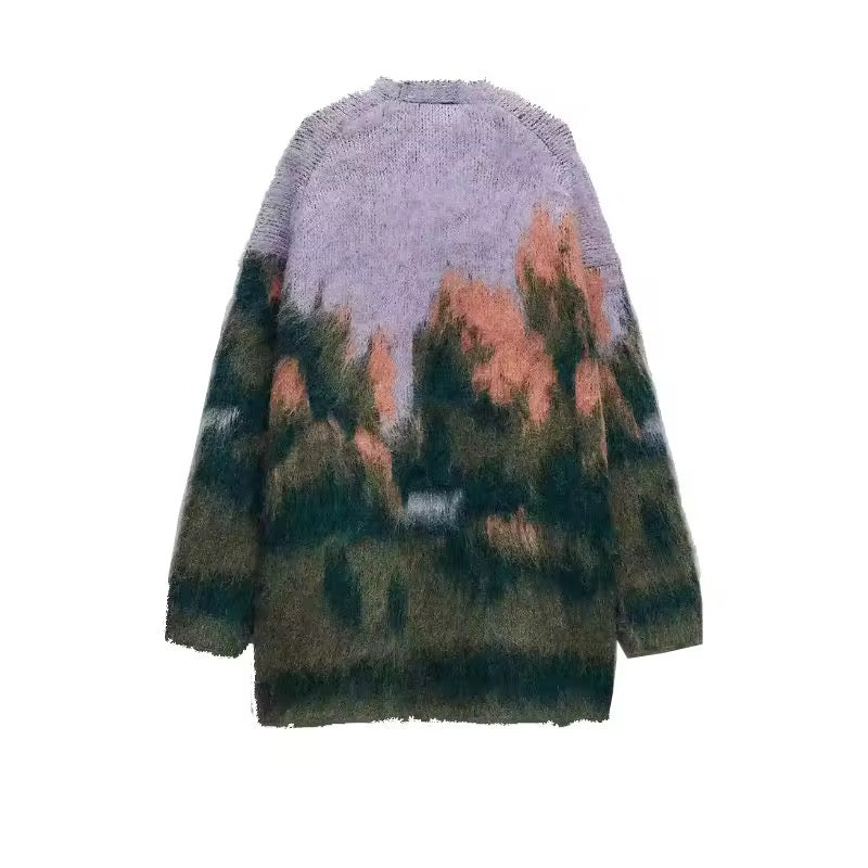 Purple Forest Sweater
