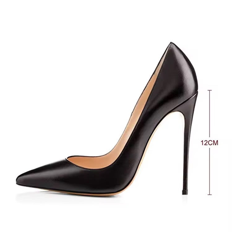 Gold bottom nude pump heels