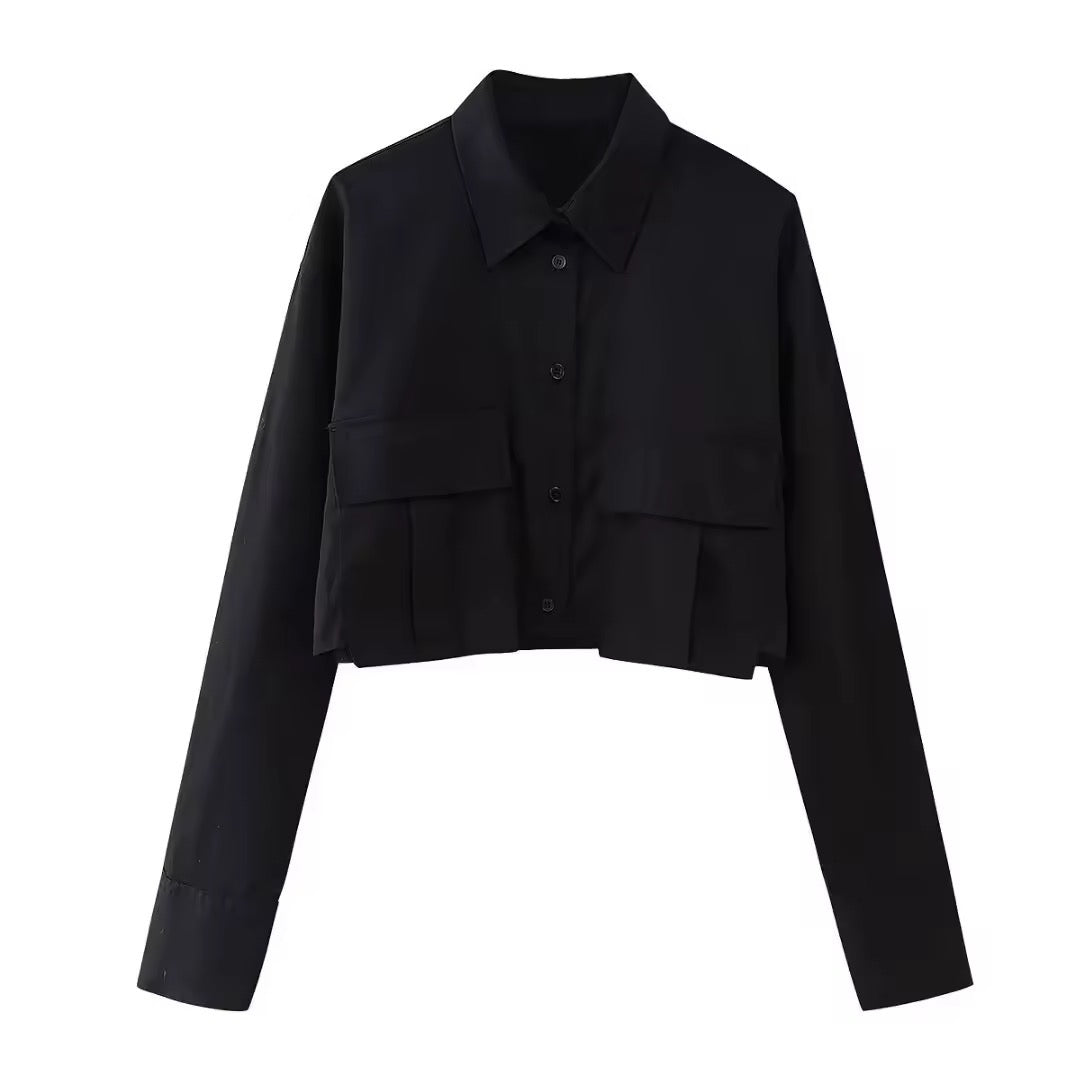Long sleeve cropped shirt